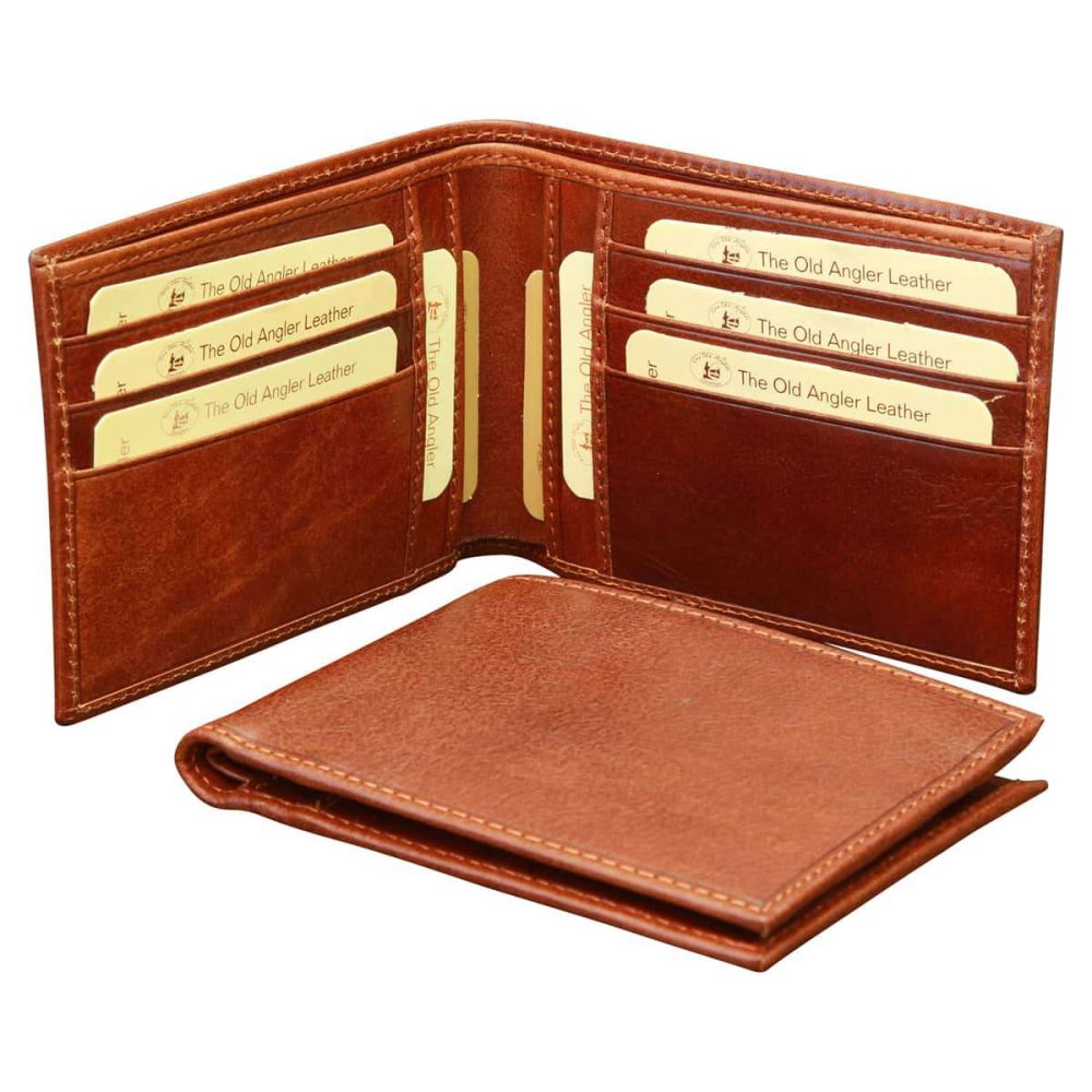Cowhide Leather Bifold Wallet Brown 800905ma Uk Old Angler